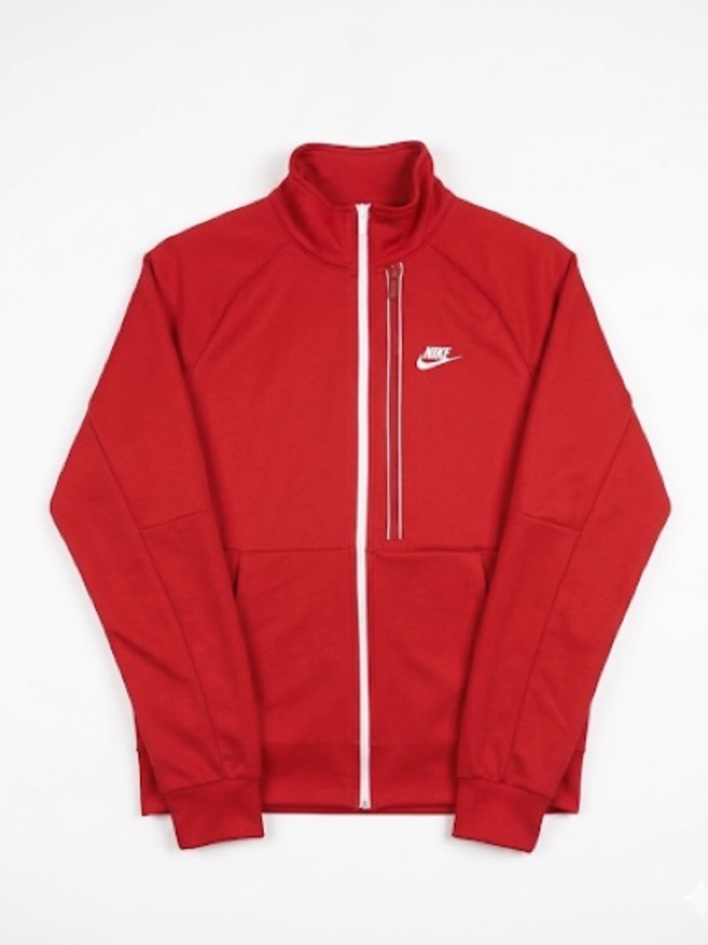 Nike Red Full-Zip Performance Jacket with White Trim